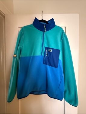 NEW Patagonia Teal & Blue Two-Tone Fleece Pullover